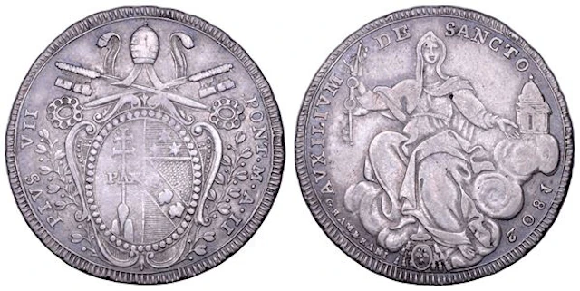 STATO PONTIFICIO. PIO VII (Gregorio Luigi Barnaba Chiaramonti), 1800-1823.