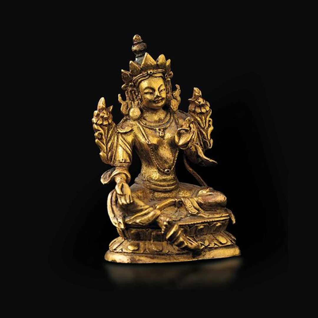 A gilt bronze Tara, China, Qing Dynasty