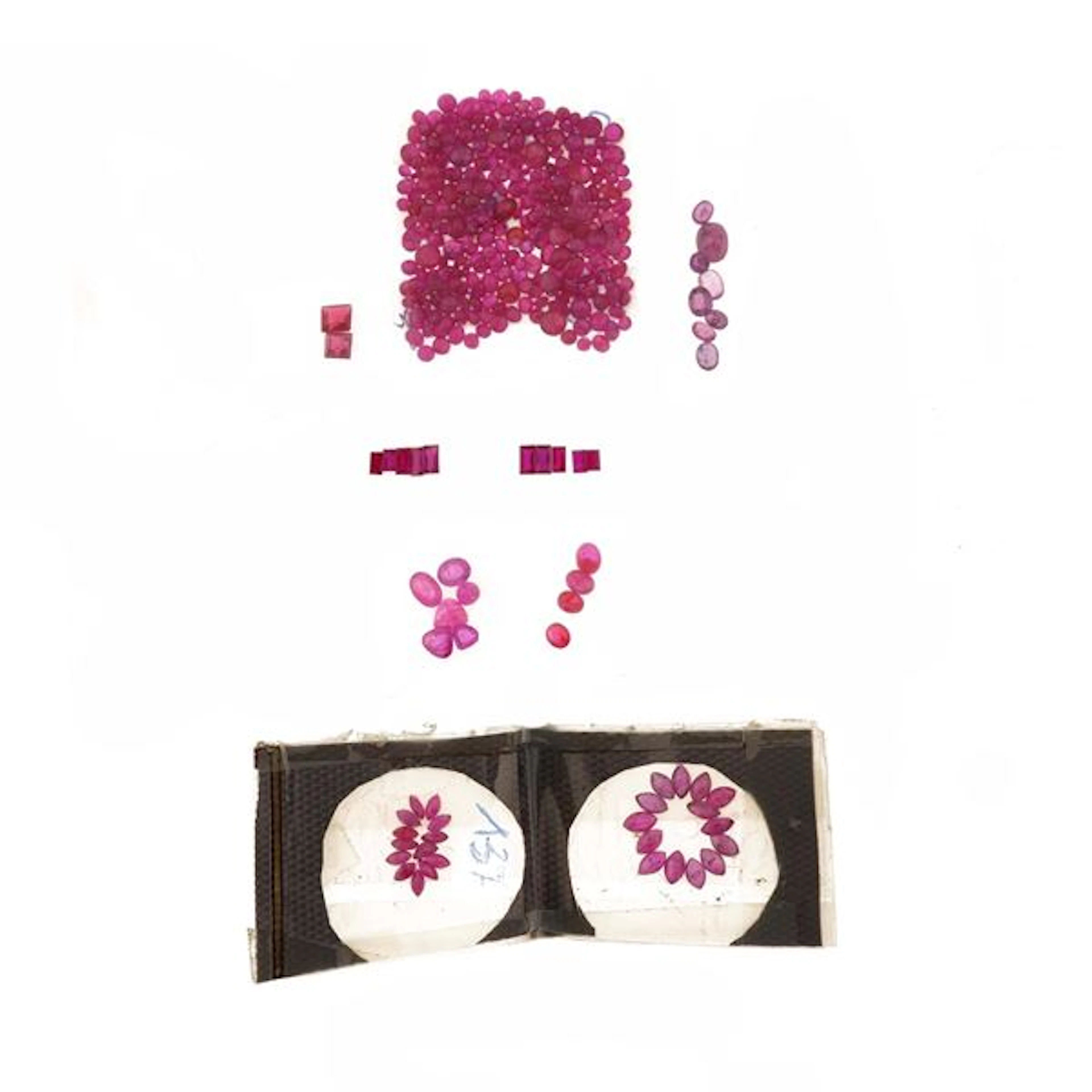 Collection of unmounted rubies, of various shapes and treatments