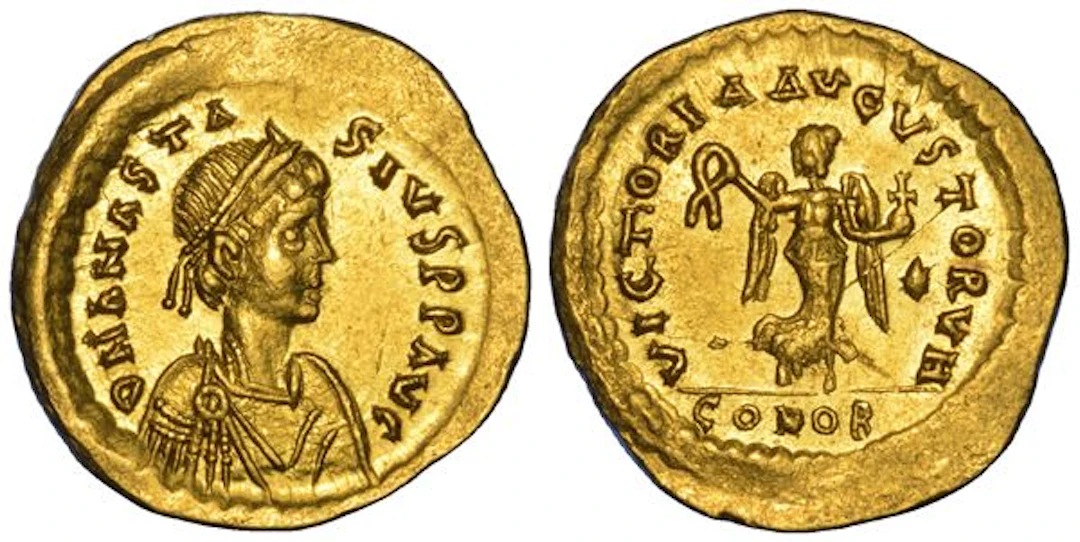 ANASTASIO I, 491-518. Tremisse. Costantinopoli.