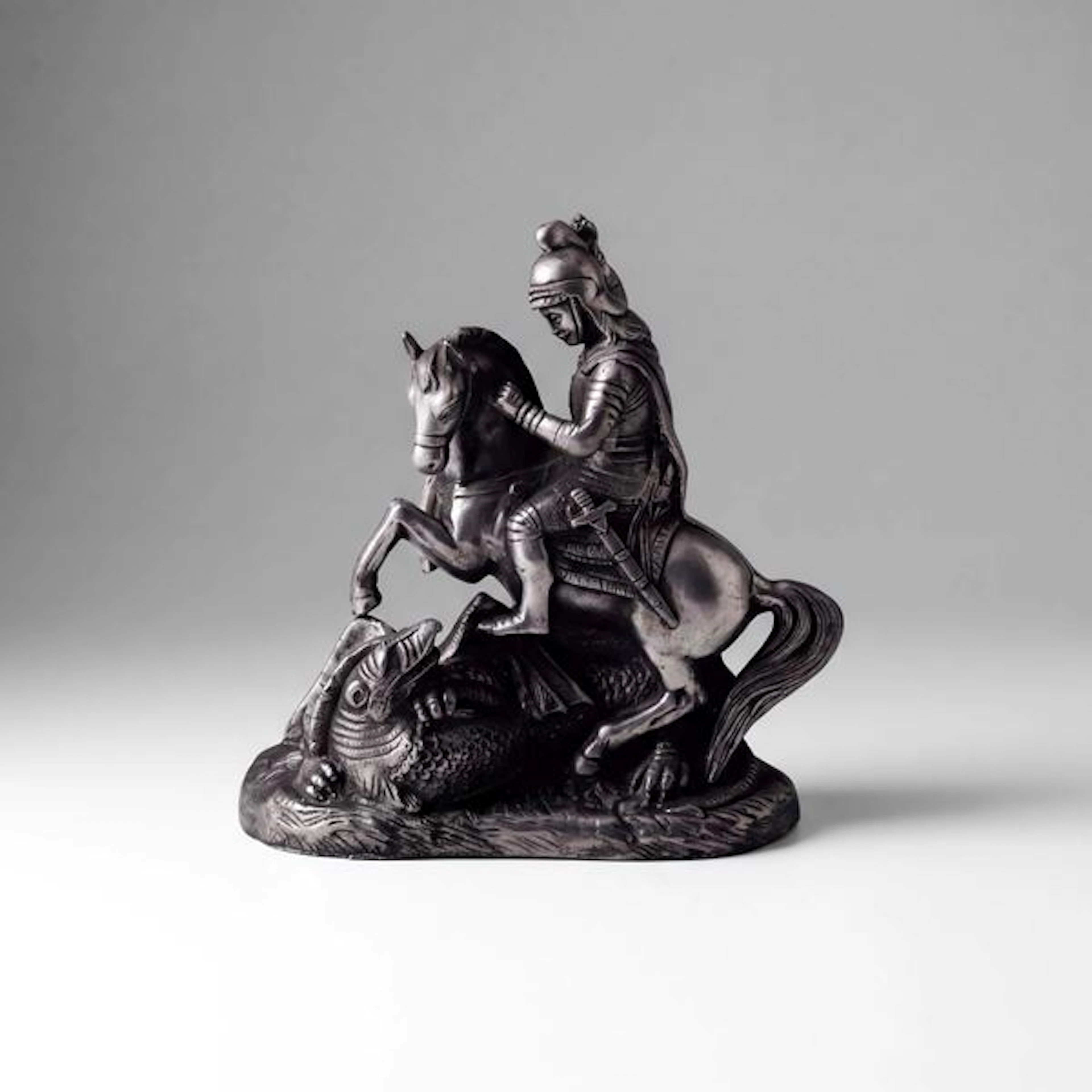 Scultore del XX secolo San Giorgio e il drago