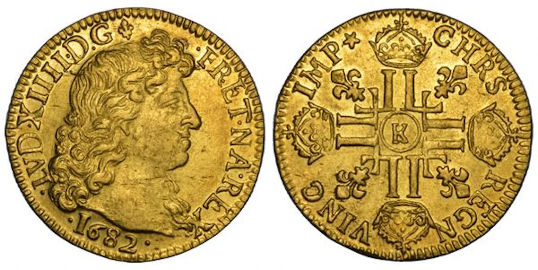 FRANCIA. LOUIS XIV, 1643-1715. Louis dâor 1682. Bordeaux.