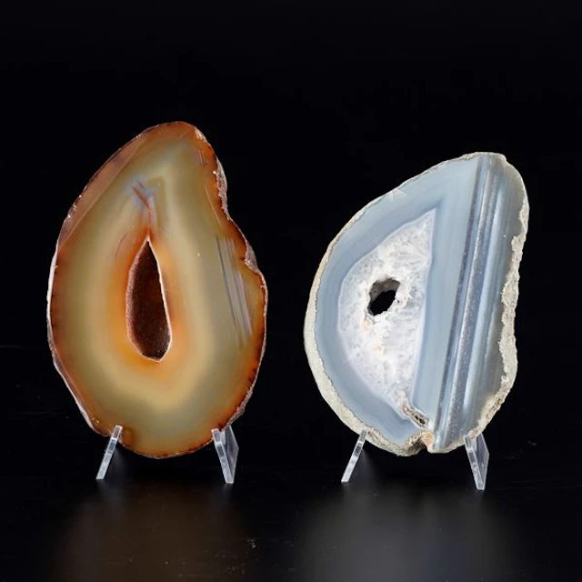 Two Agate geode sections