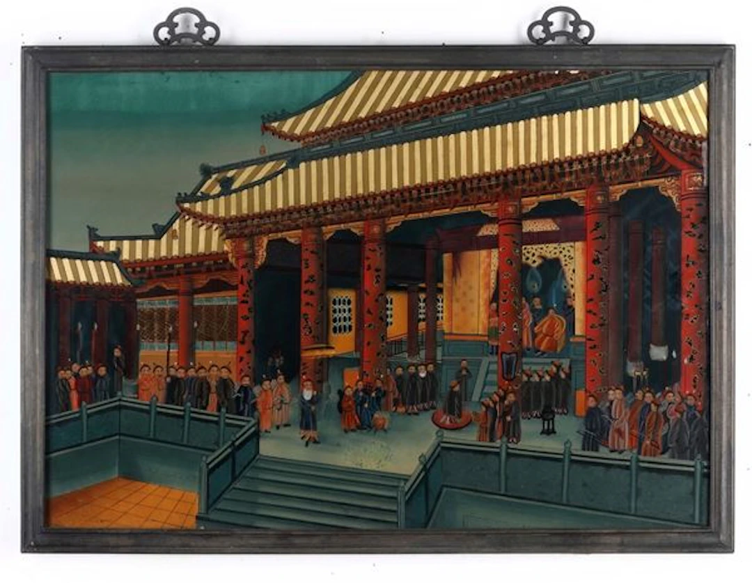 A painting on glass, China, 1900s