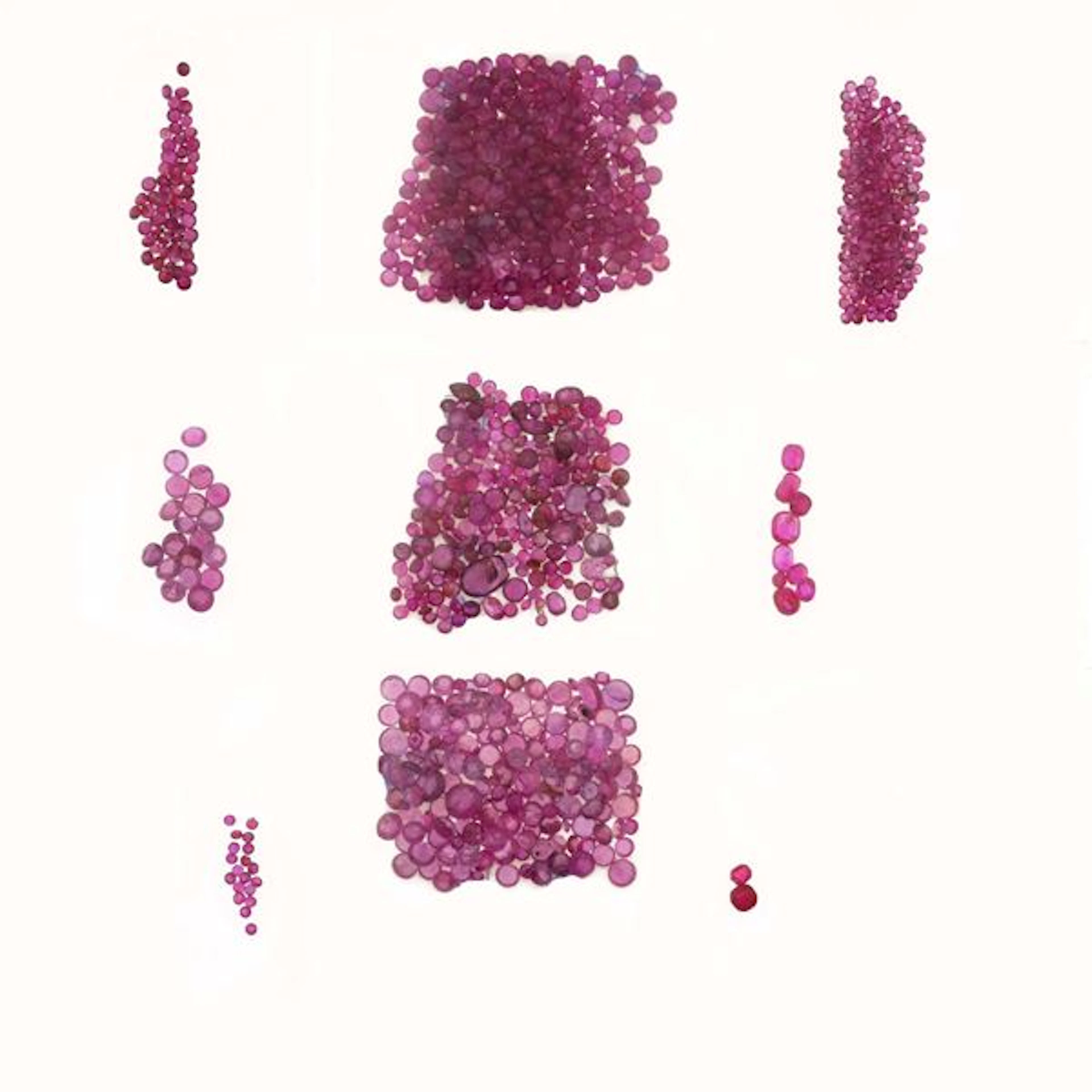Collection of unmounted rubies, of various shapes and treatments