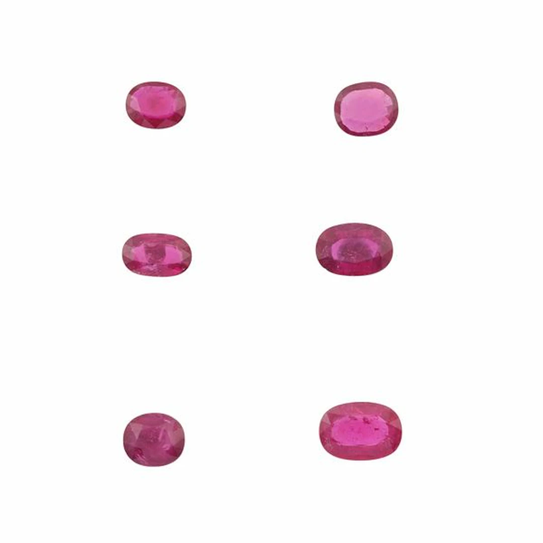 Collection of unmounted rubies, of various shapes and treatments