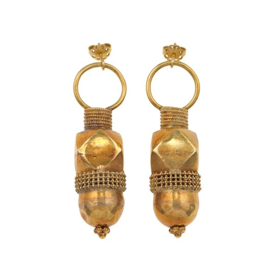 Pair of gold earrings