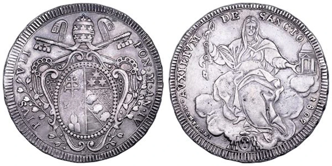 STATO PONTIFICIO. PIO VII (Gregorio Luigi Barnaba Chiaramonti), 1800-1823.