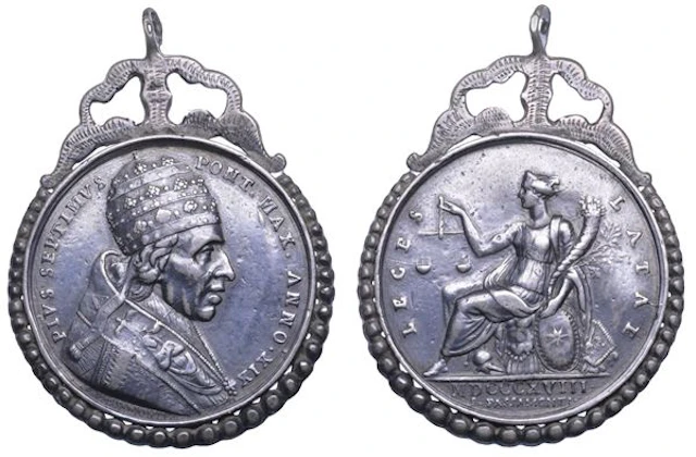 STATO PONTIFICIO. PIO VII (Barnaba Chiaramonti), 1800-1823. Medaglia