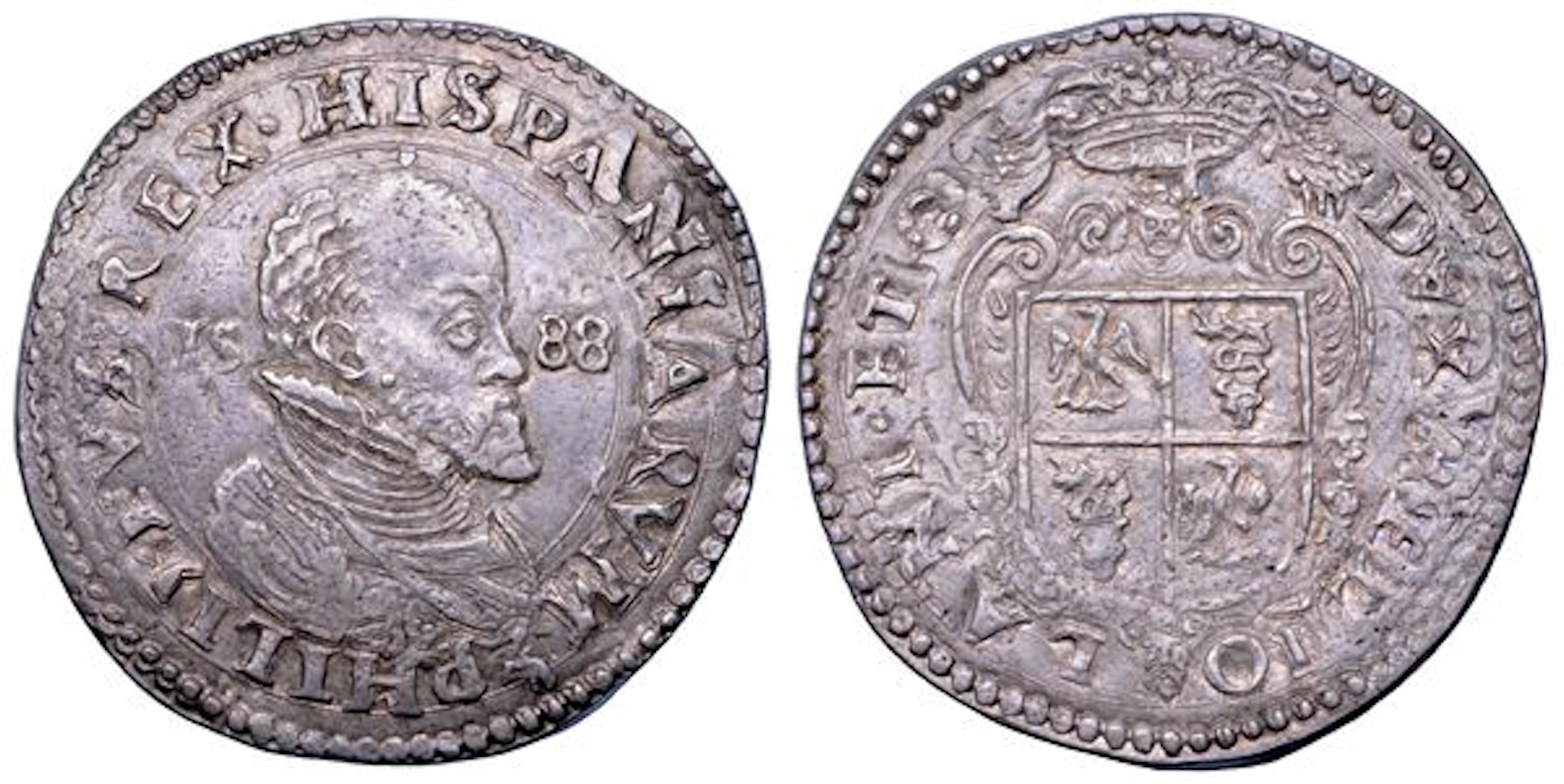 MILANO. FILIPPO II D'ASBURGO, 1554-1598. Scudo d'argento 1588.