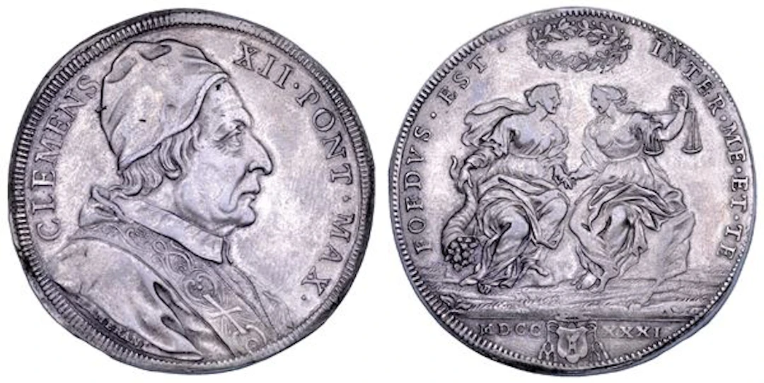STATO PONTIFICIO. CLEMENTE XII (Lorenzo Corsini), 1730-1740. Piastra