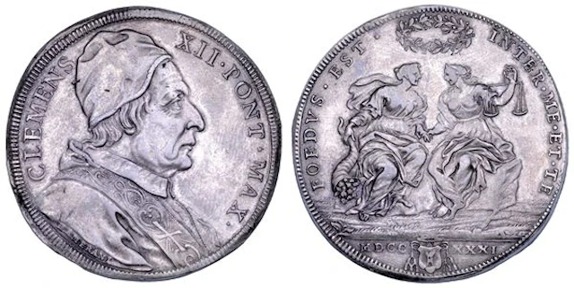 STATO PONTIFICIO. CLEMENTE XII (Lorenzo Corsini), 1730-1740. Piastra