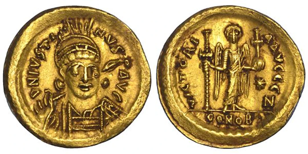 GIUSTINO I, 518â527. Solido, anni 519â527. Costantinopoli.