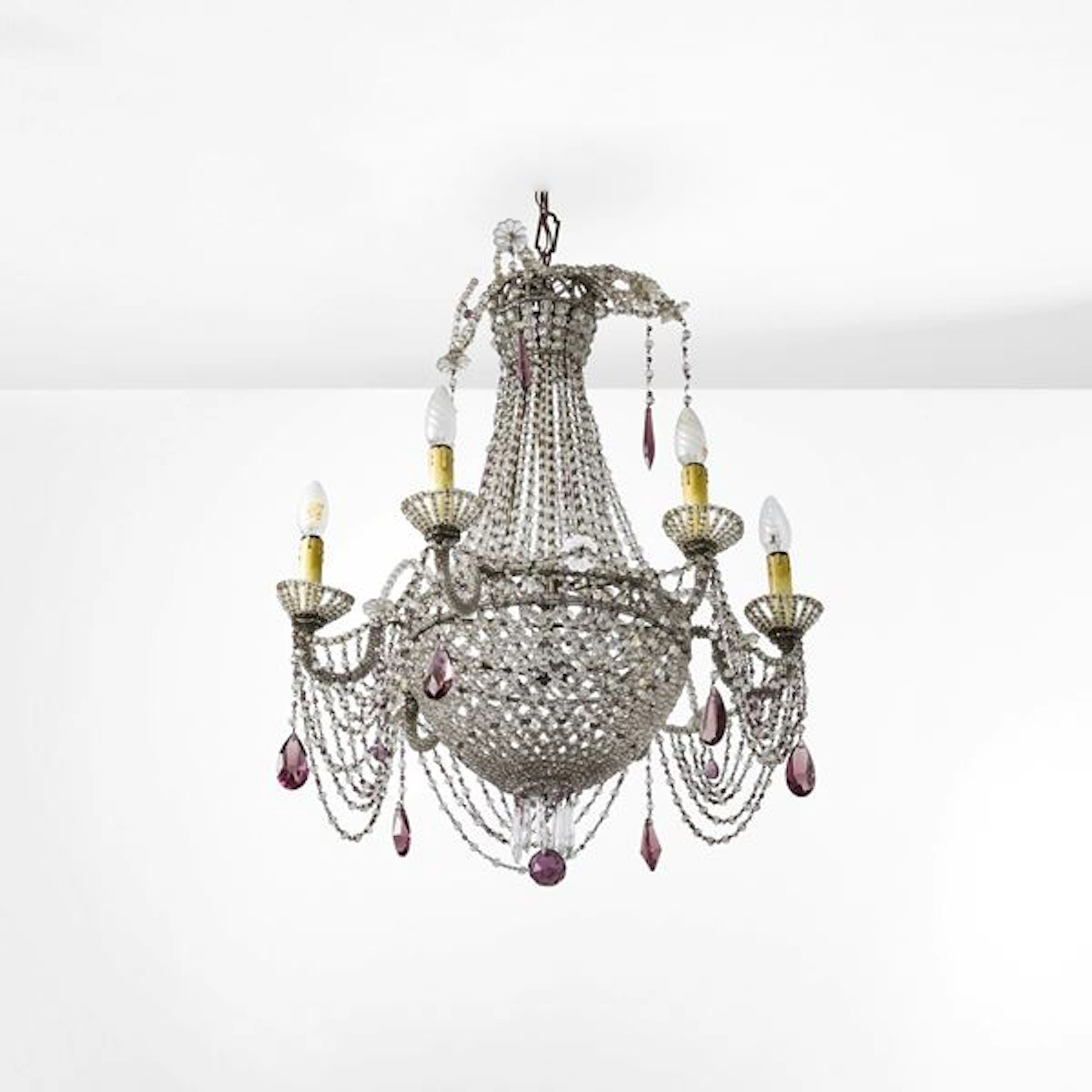 Lampadario mongolfiera a gocce. XX secolo