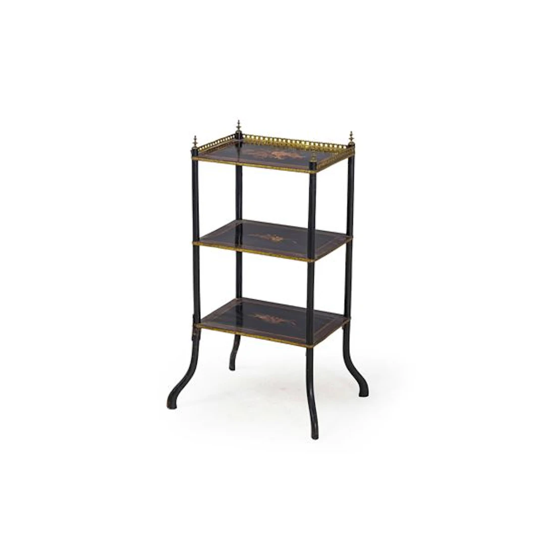 Piccolo etagere Napoleone III intarsiato. Fine XIX secolo