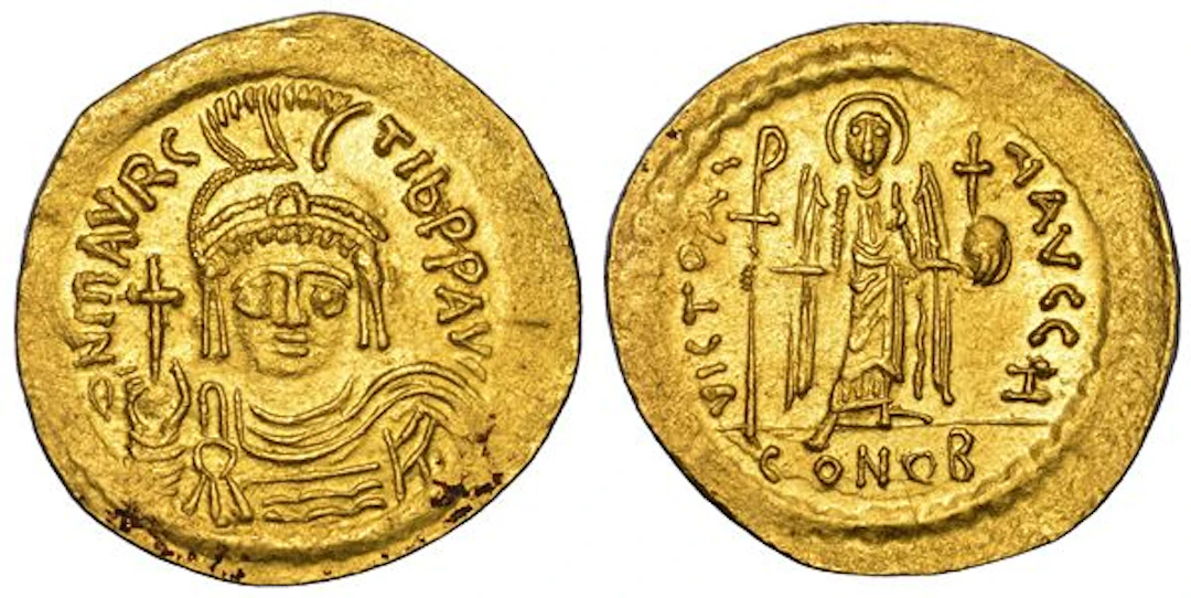 MAURIZIO TIBERIO, 582-602. Solido, anni 583-602. Costantinopoli.