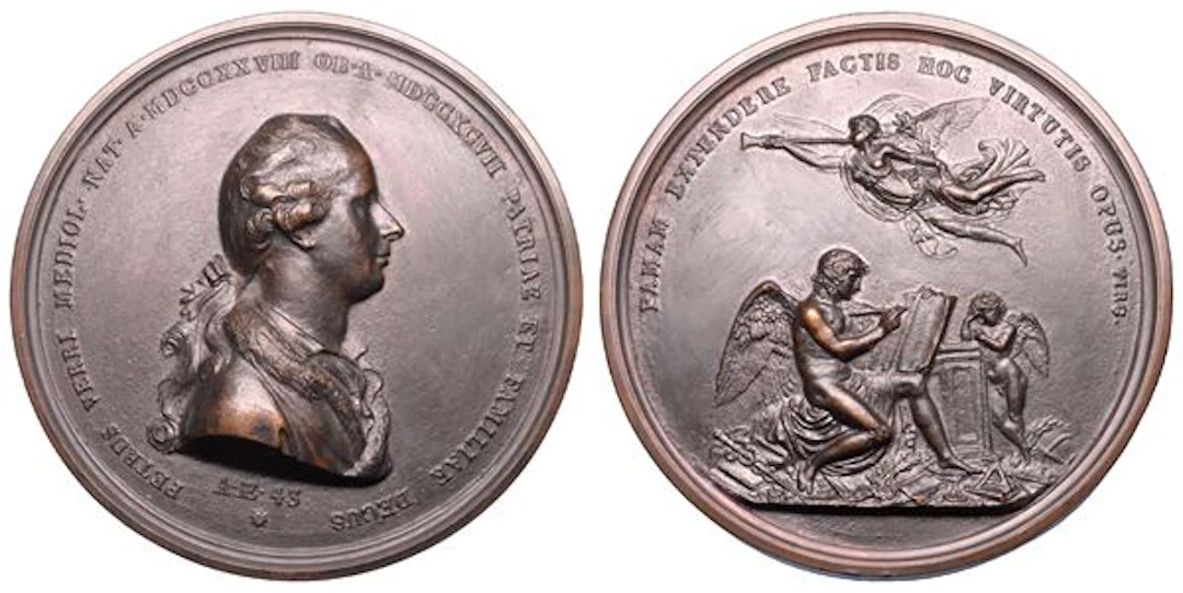 MILANO. PIETRO VERRI, 1728-1797. Medaglia in bronzo.