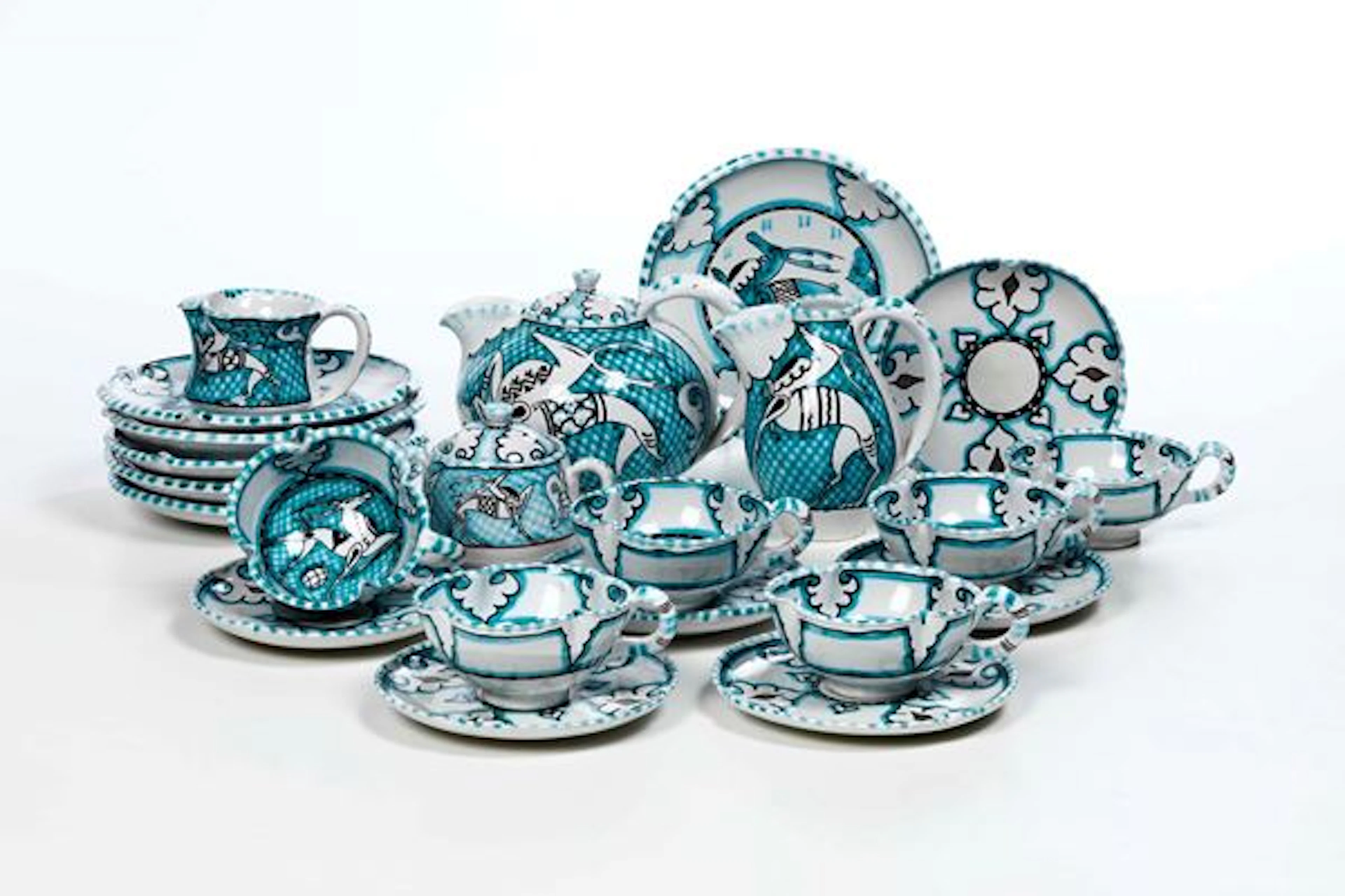 Servizio da tÃ¨. Orvieto, Manifattura di Ilario Ciaurro, 1928-1938.