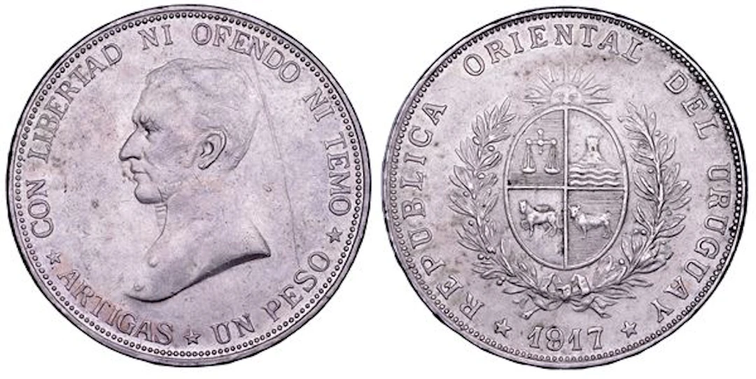 URUGUAY. REPUBBLICA, dal 1830. Peso 1917.