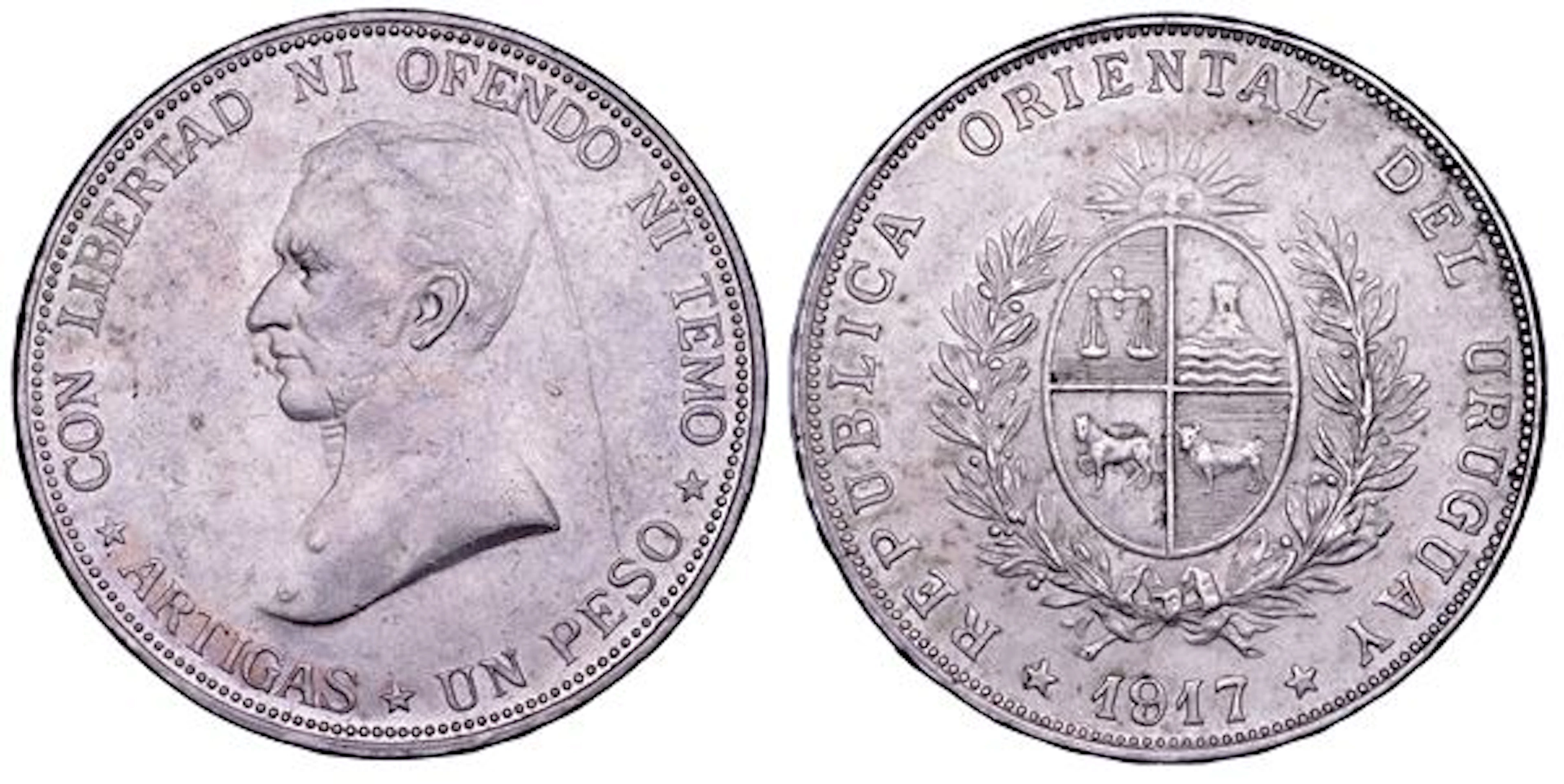 URUGUAY. REPUBBLICA, dal 1830. Peso 1917.