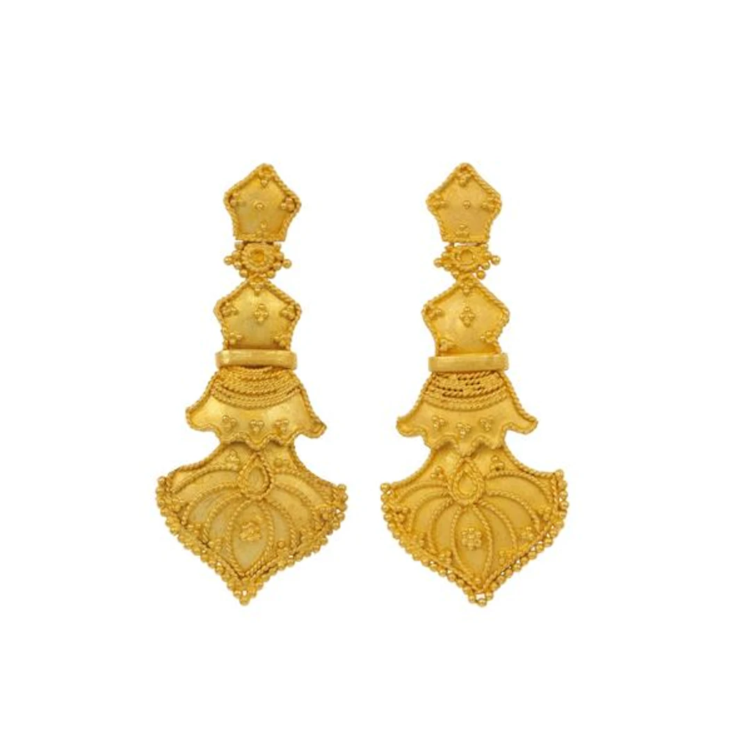 Pair of gold earrings