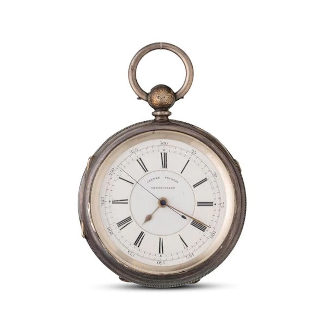 Stop Watch Cronografo inglese in argento manifattura J. Richardson
