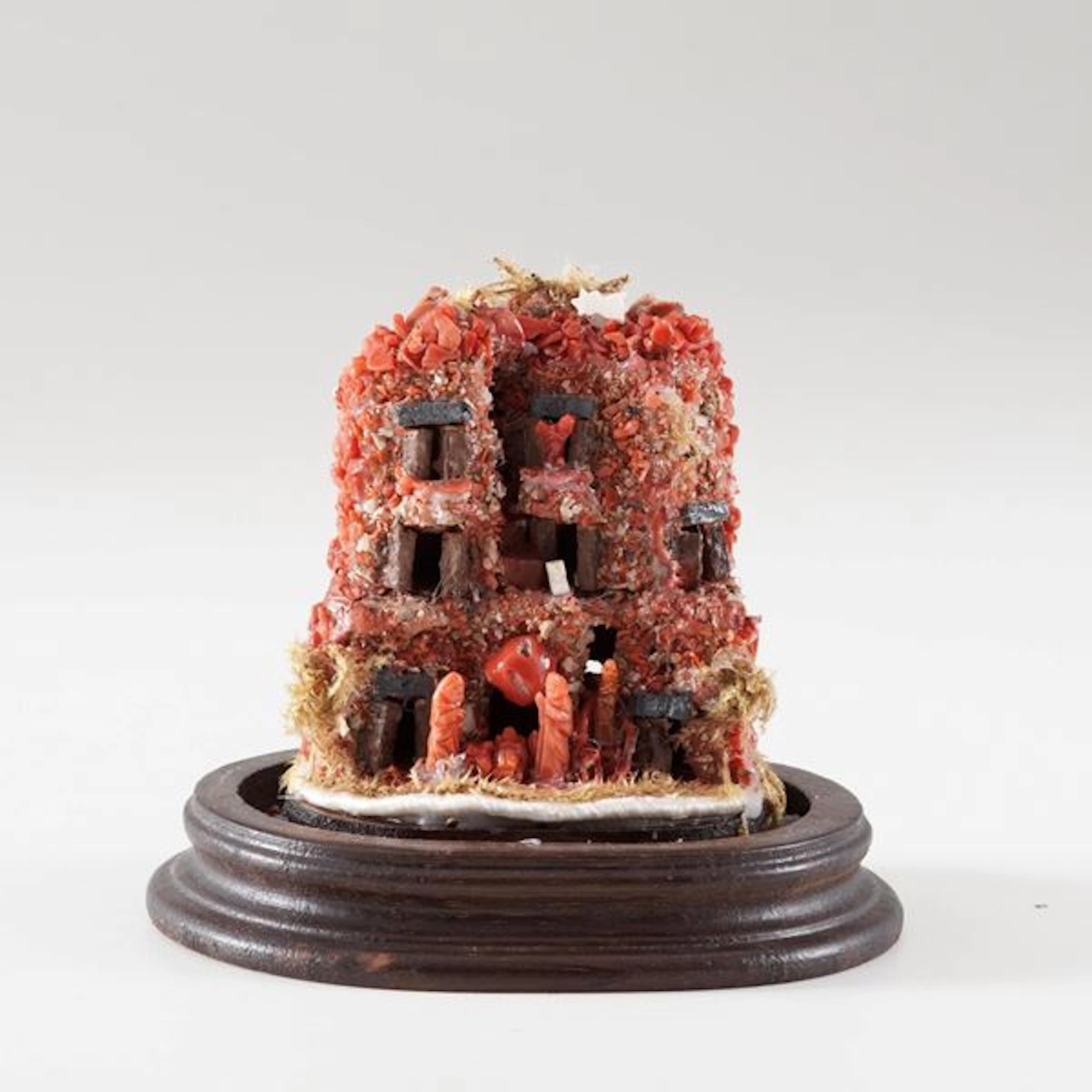 Small coral nativity scene