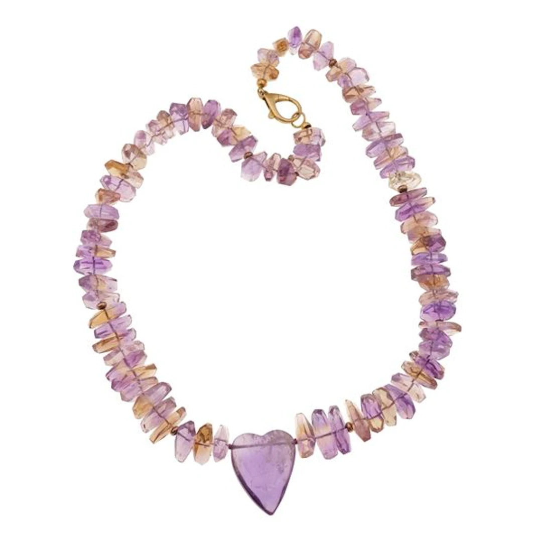 Amethyst and silver necklace