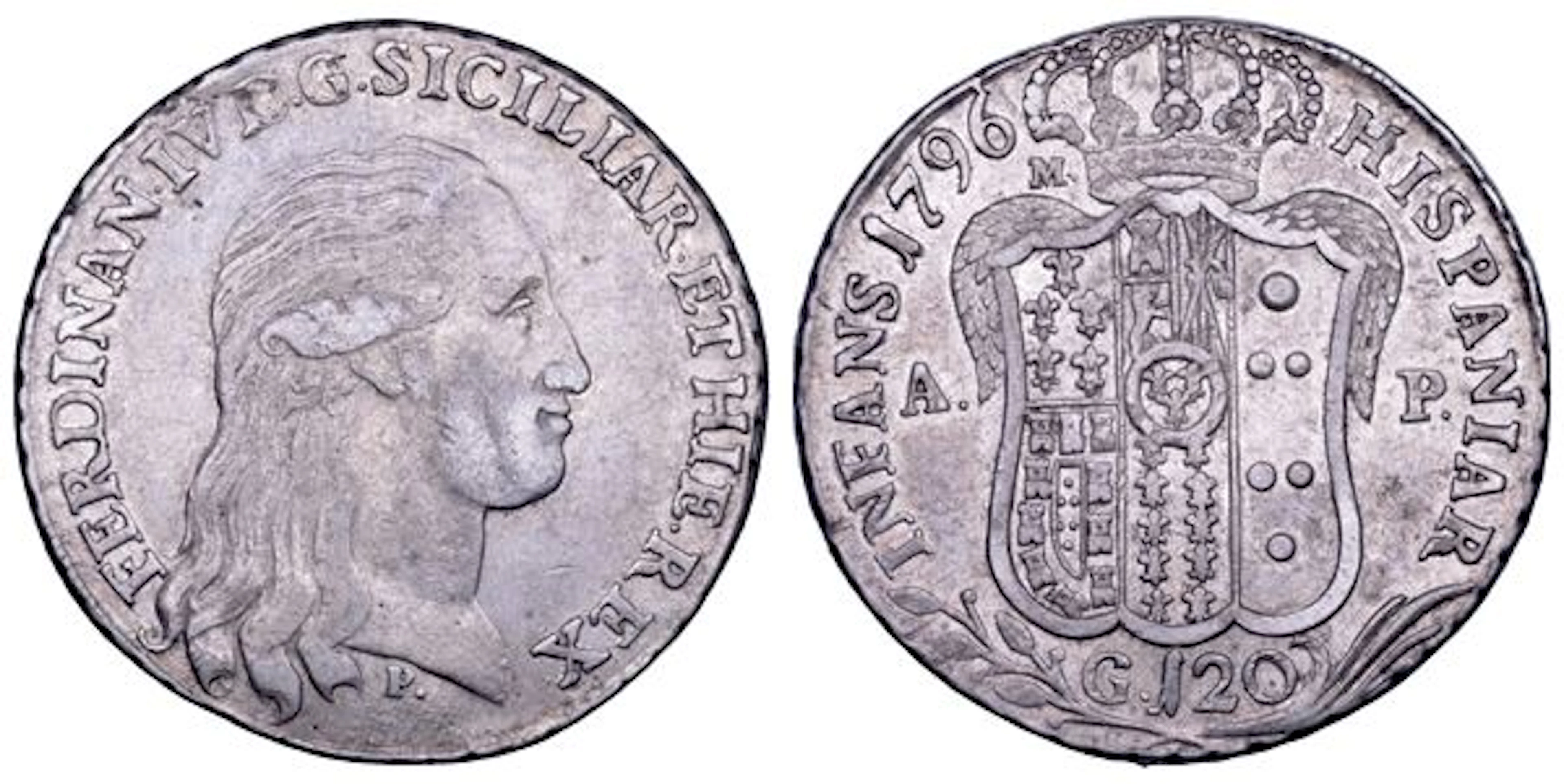NAPOLI. FERDINANDO IV DI BORBONE, 1759-1799. I PERIODO. Piastra da