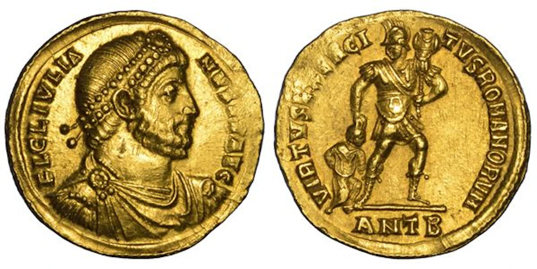 GIULIANO II, 360â363. Solido, anni 361-363. Antiochia.