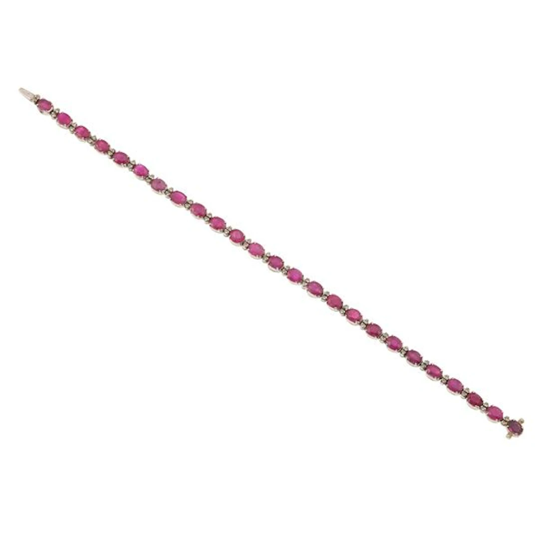 Ruby, diamond and gold bracelet