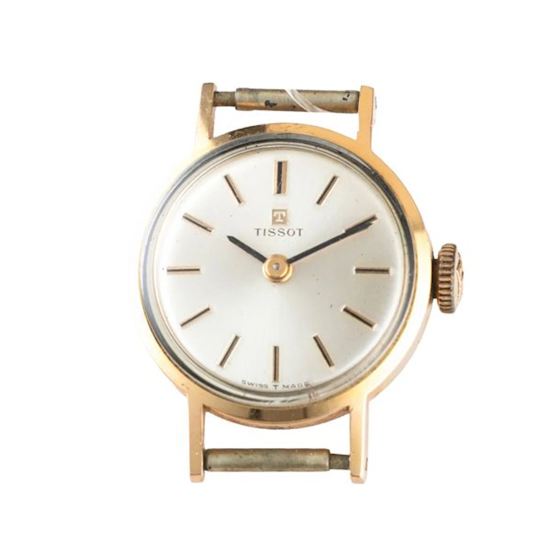 Solo tempo in oro giallo 18k, quadrante argentÃ¨ con indici applicati