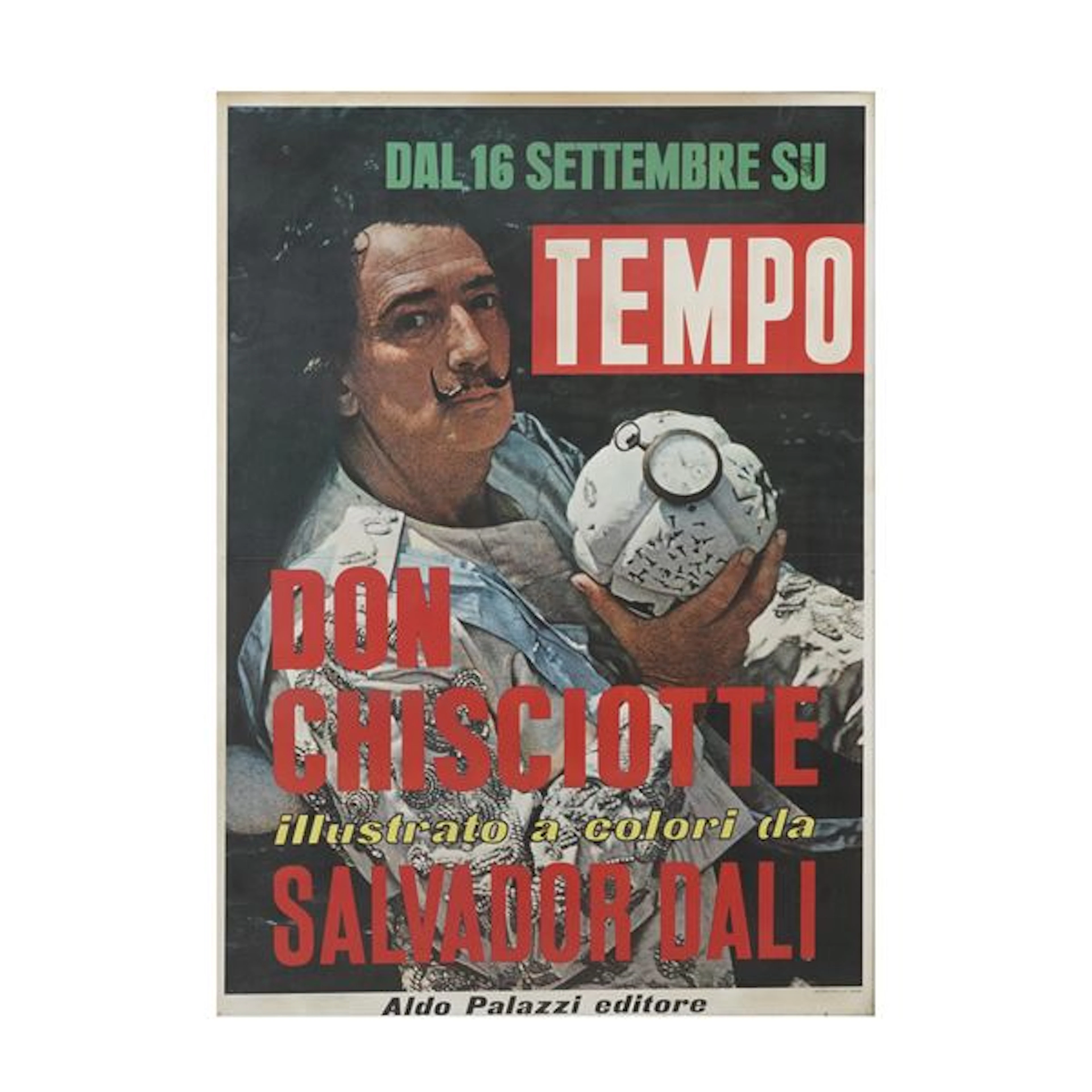 Manifesto pubblicitario del giornale âTempoâ. anni â70, stampato