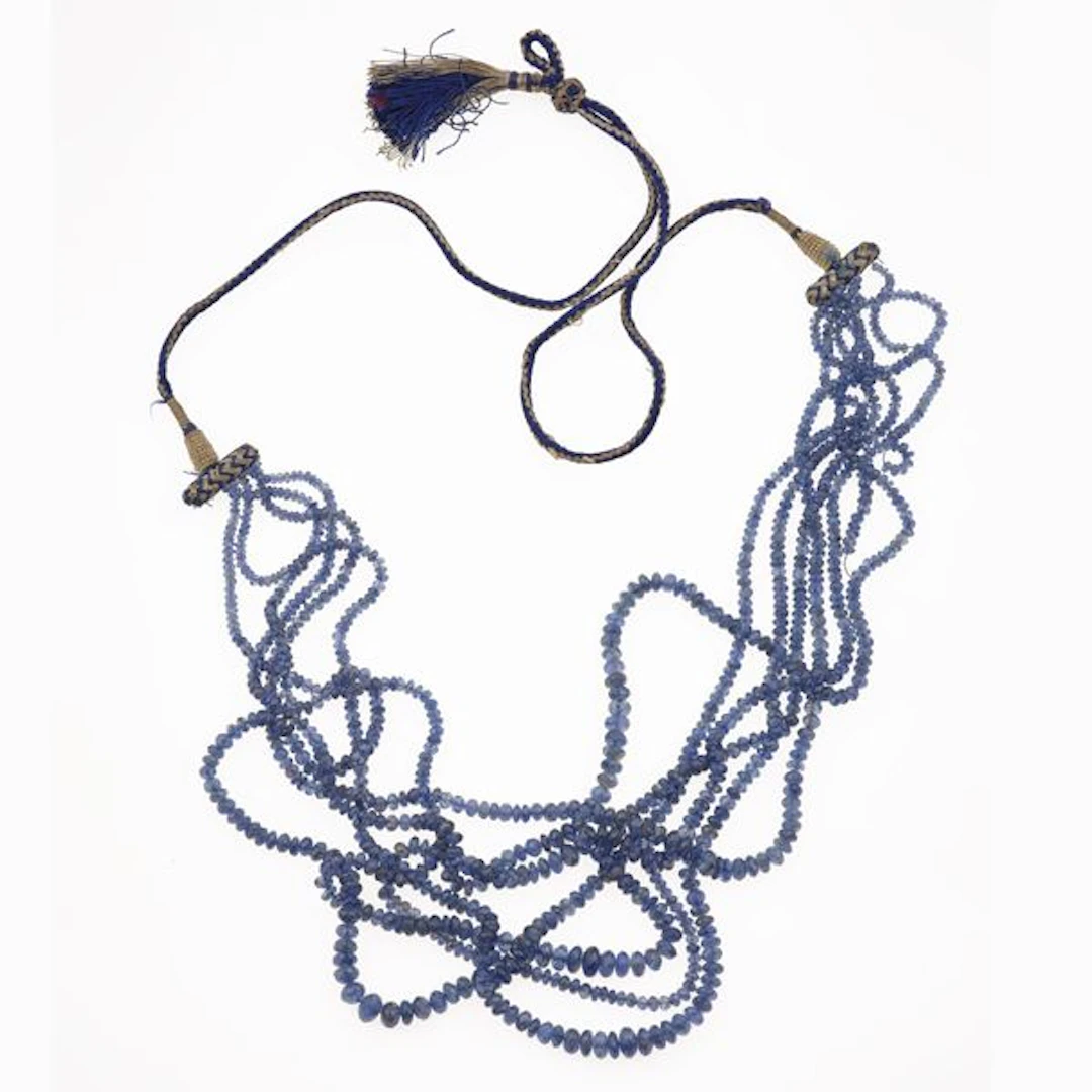 Multi-strand sapphire necklace