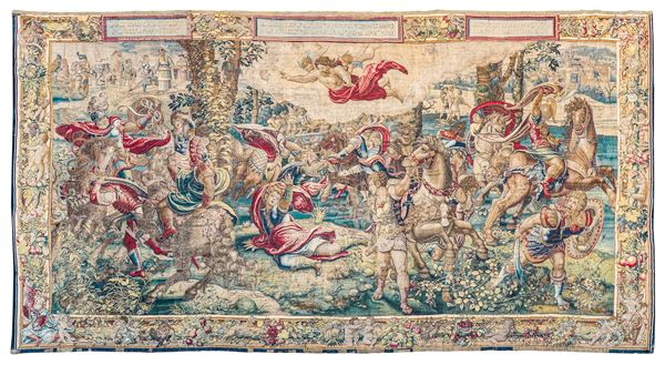 Importante arazzo fiammingo, Bruxelles metÃ del XVI secolo, siglato