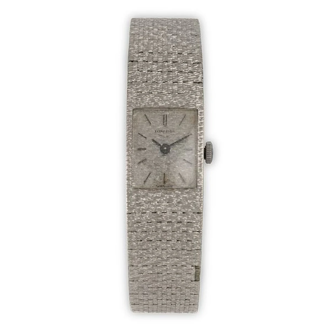 Lady in oro bianco 18k con bracciale integrato, quadrante argentè