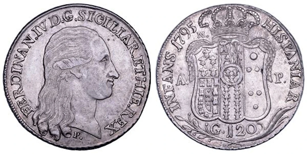 NAPOLI. FERDINANDO IV DI BORBONE, 1759-1799. I PERIODO. Piastra da