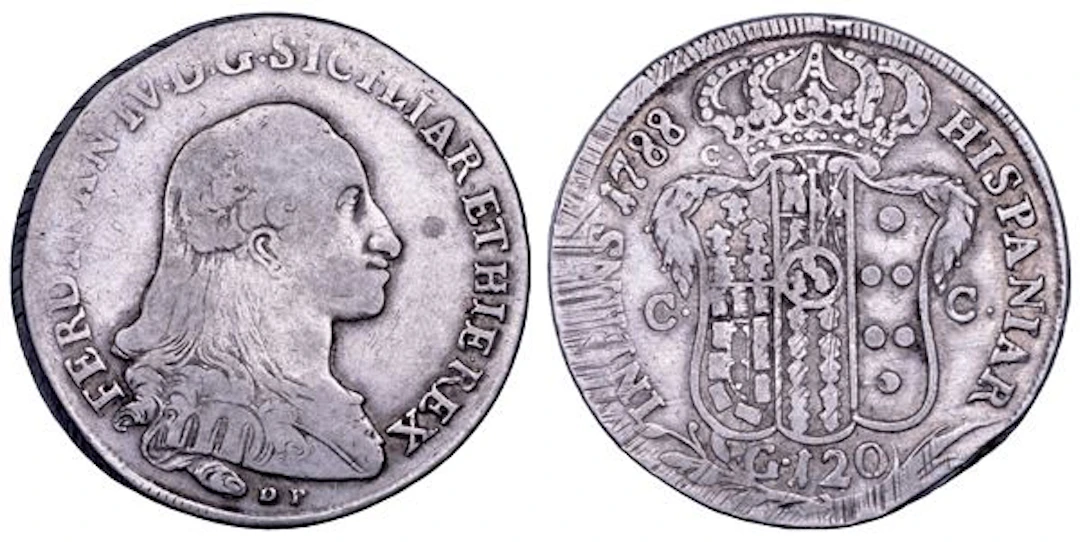 NAPOLI. FERDINANDO IV DI BORBONE, 1759-1799. I PERIODO. Piastra da