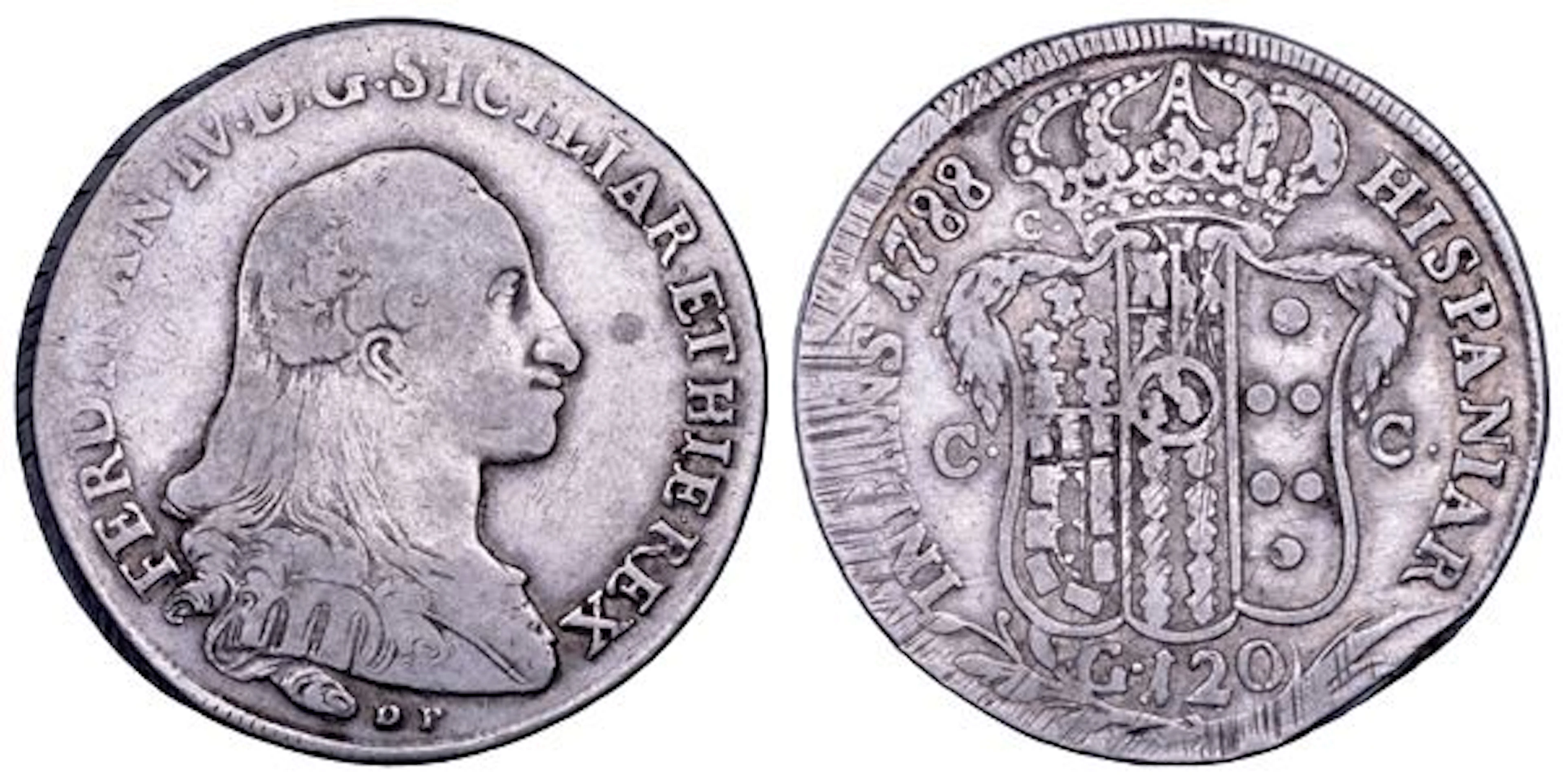 NAPOLI. FERDINANDO IV DI BORBONE, 1759-1799. I PERIODO. Piastra da