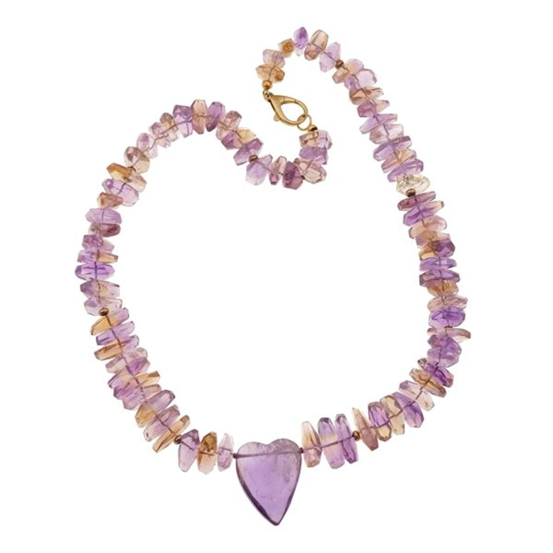 Amethyst and silver necklace