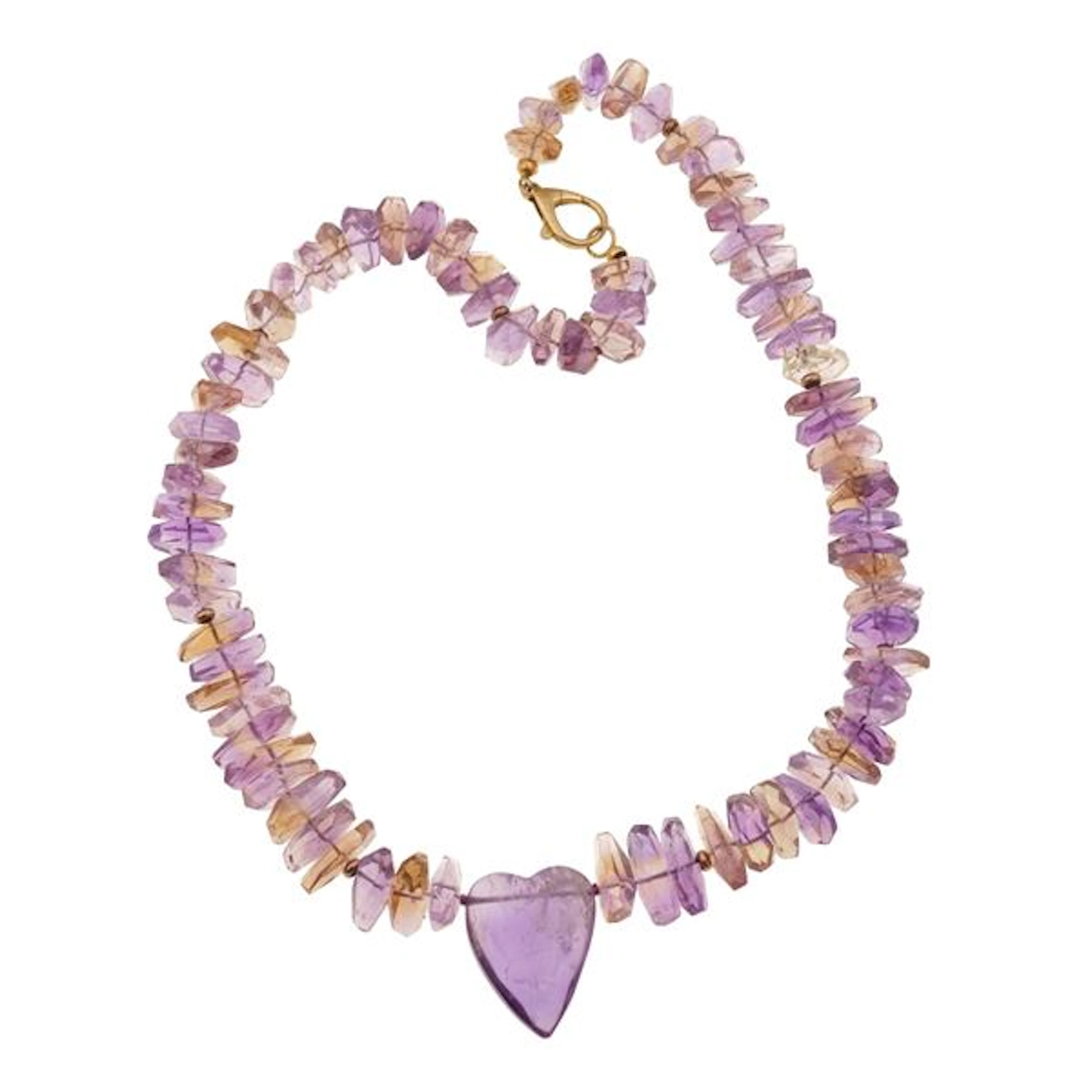 Amethyst and silver necklace