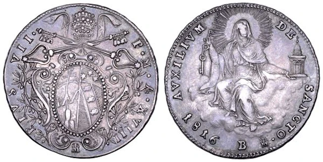STATO PONTIFICIO. PIO VII (Gregorio Luigi Barnaba Chiaramonti), 1800-1823.