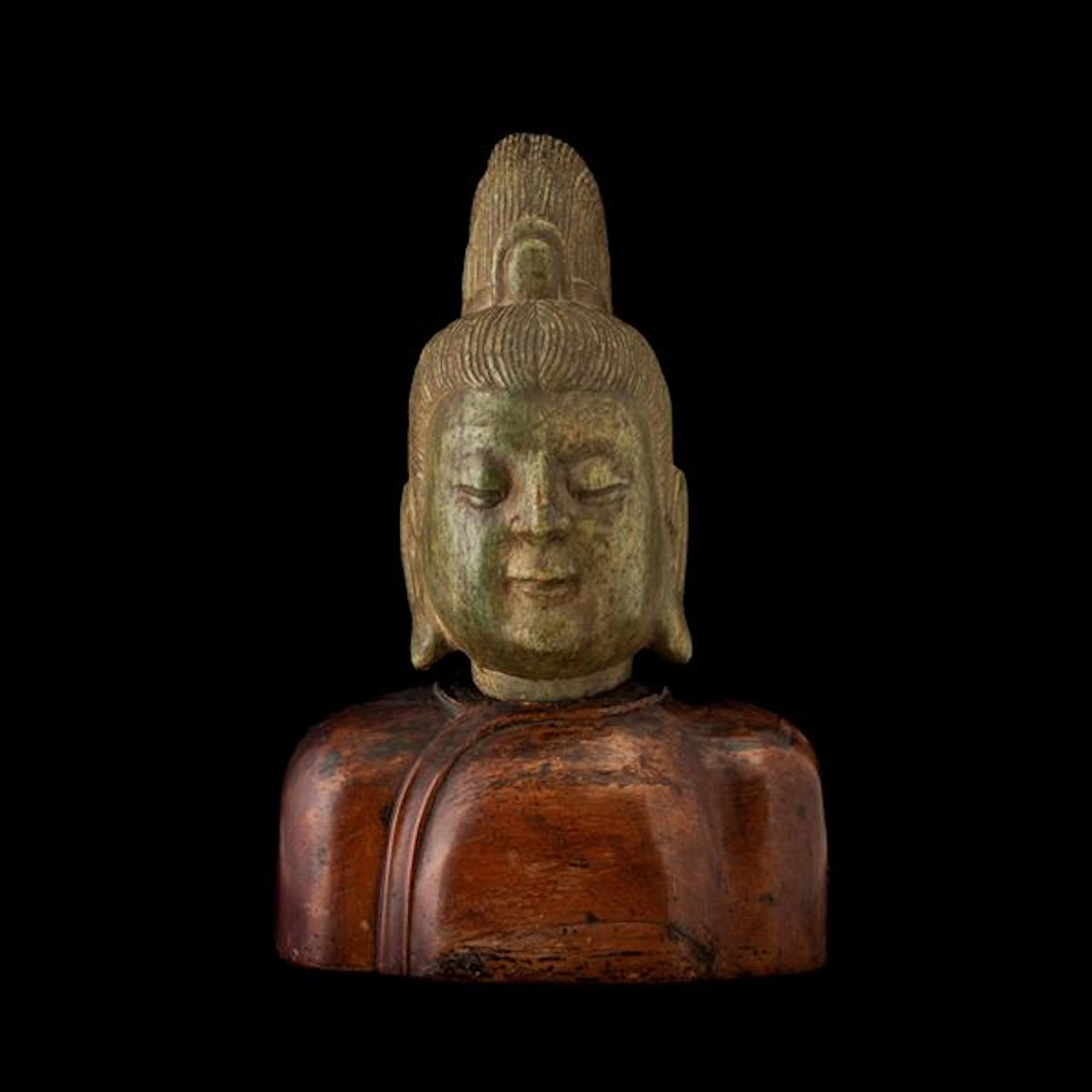 Testa di Guanyin in giada, Cina, Dinastia Qing, XIX secolo