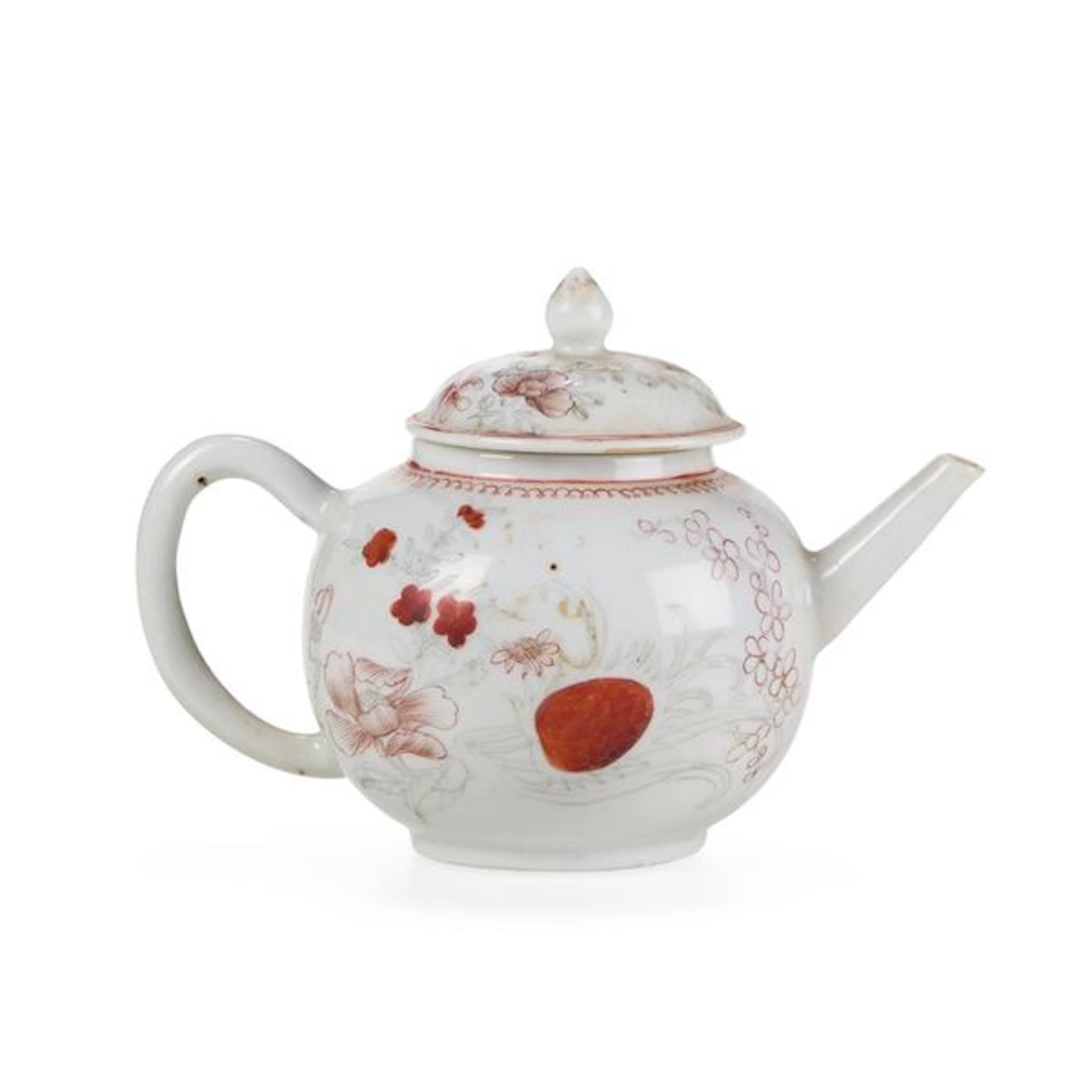 Teiera in porcellana, Famiglia Rosa, Cina, Dinastia Qing, epoca Qianlong