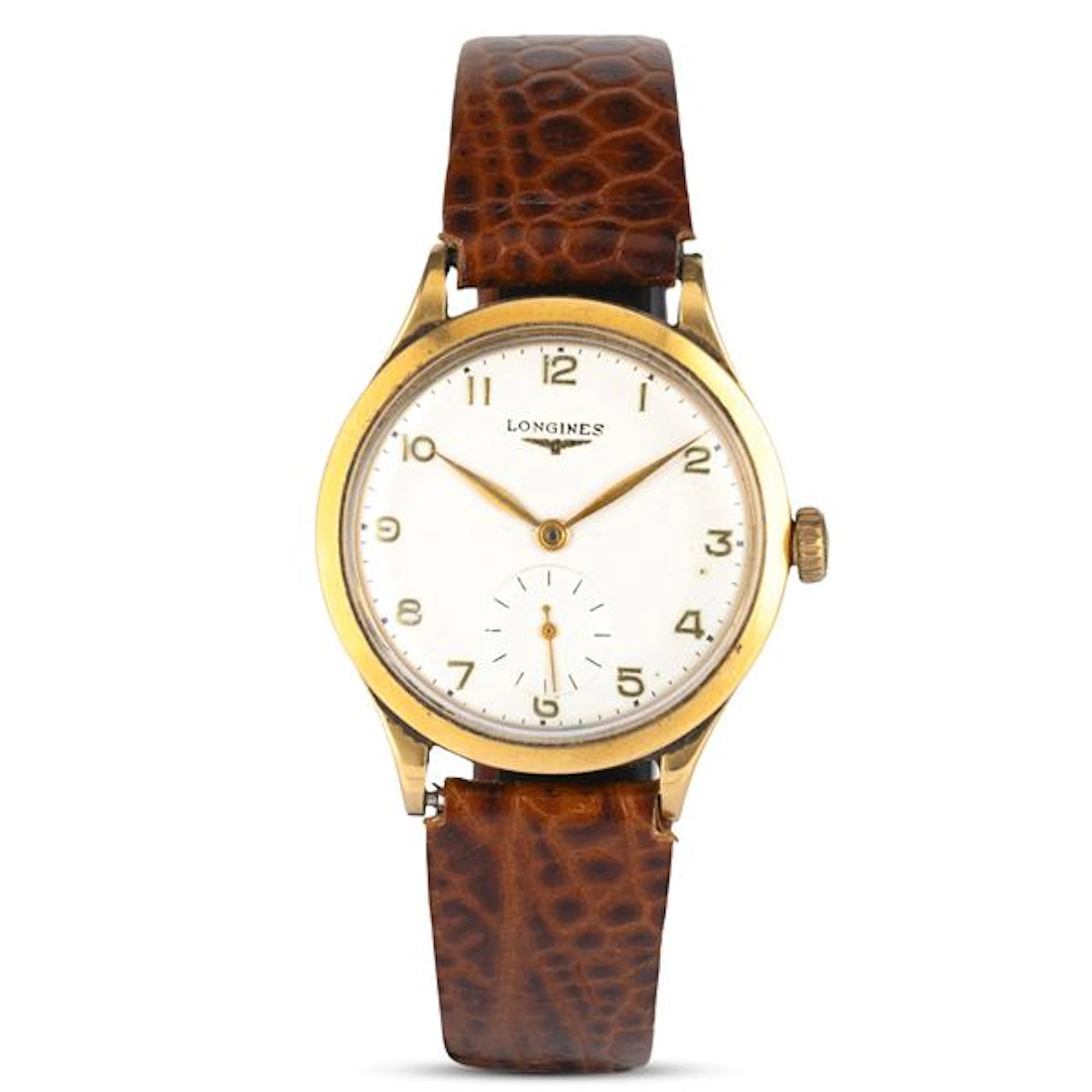 Solo tempo ref. 6055 in oro giallo 18k, quadrante argentÃ¨ con piccoli