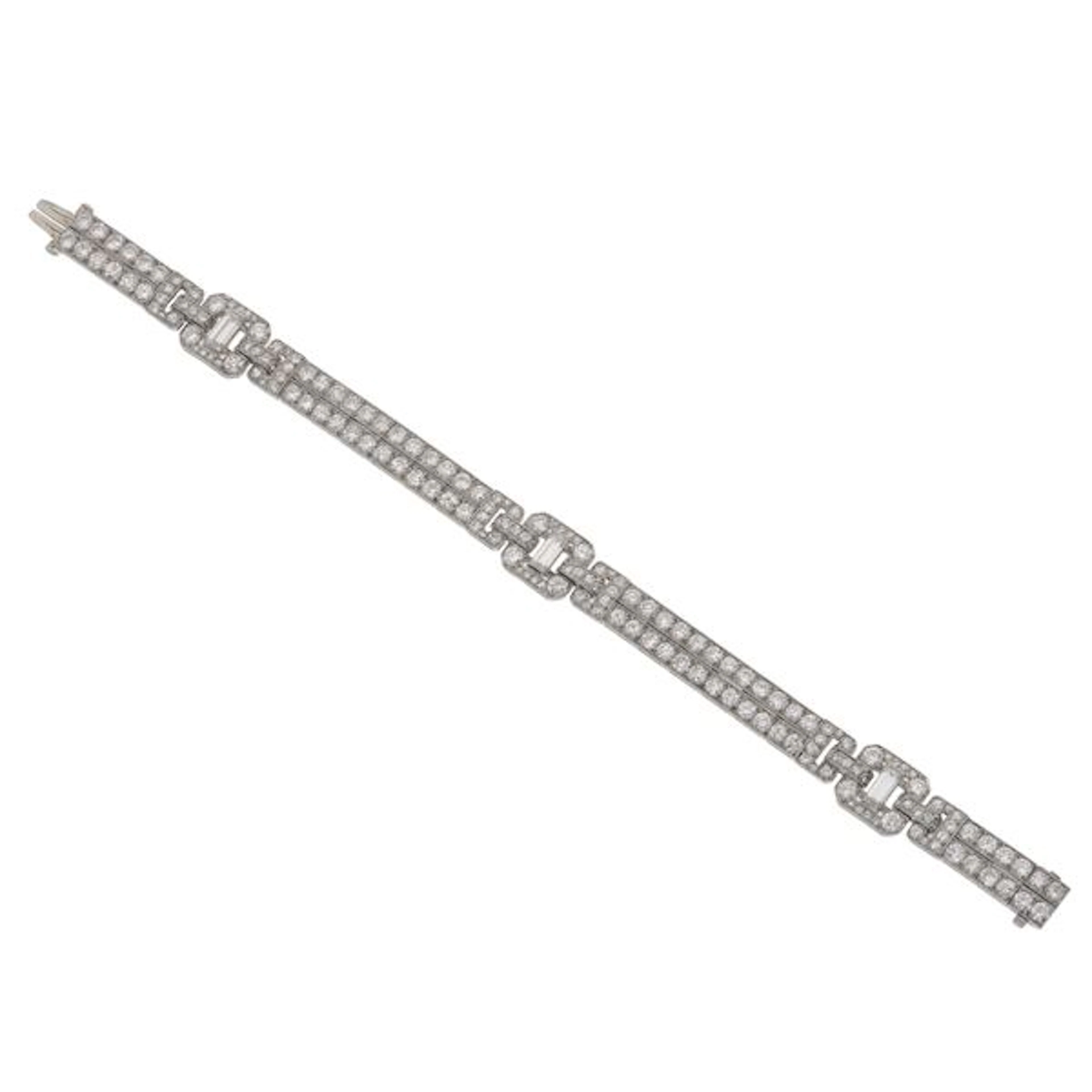 Diamond and platinum bracelet