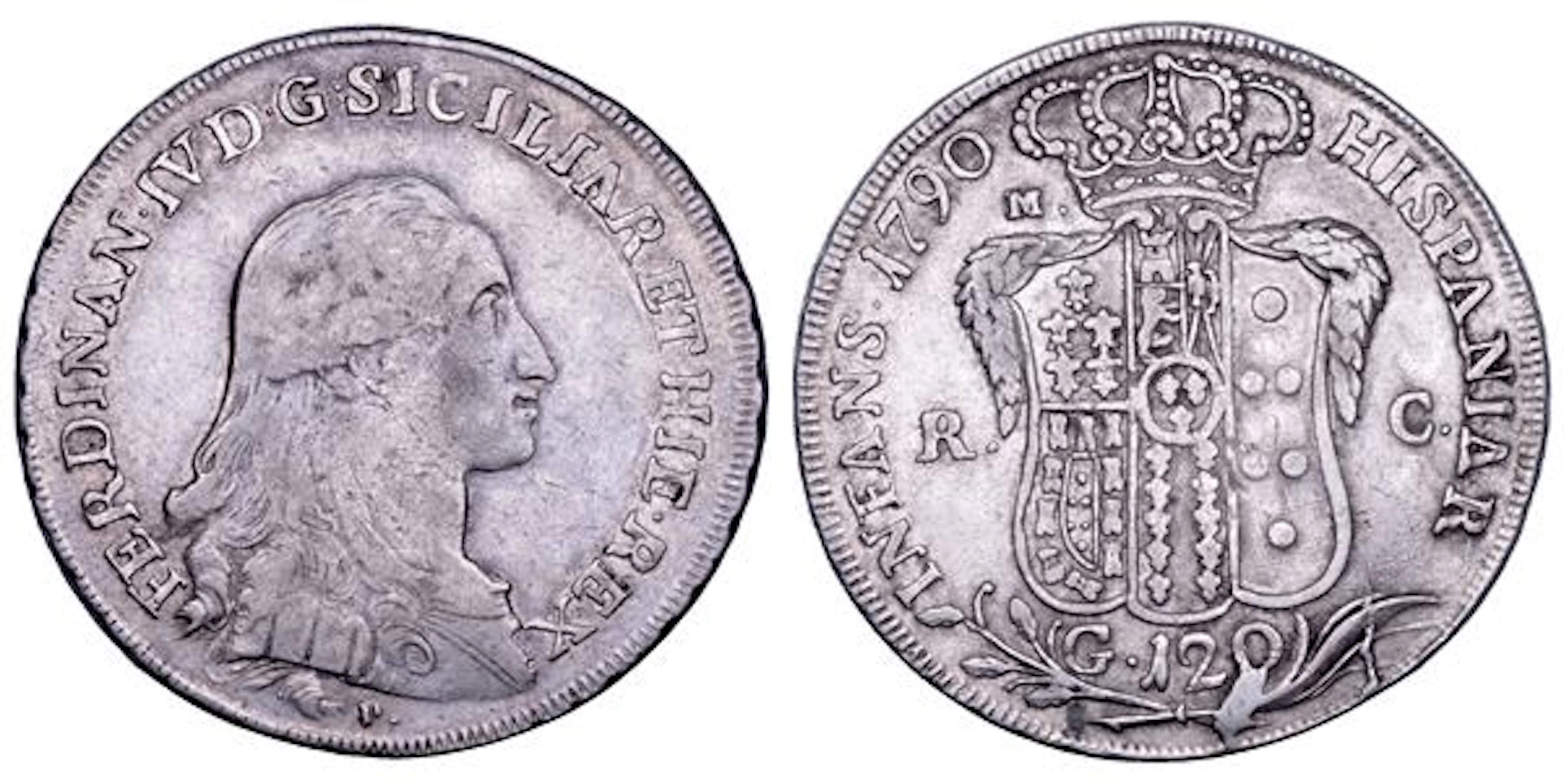 NAPOLI. FERDINANDO IV DI BORBONE, 1759-1799. I PERIODO. Piastra da