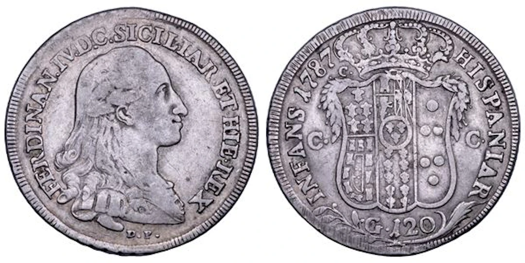 NAPOLI. FERDINANDO IV DI BORBONE, 1759-1799. I PERIODO. Piastra da