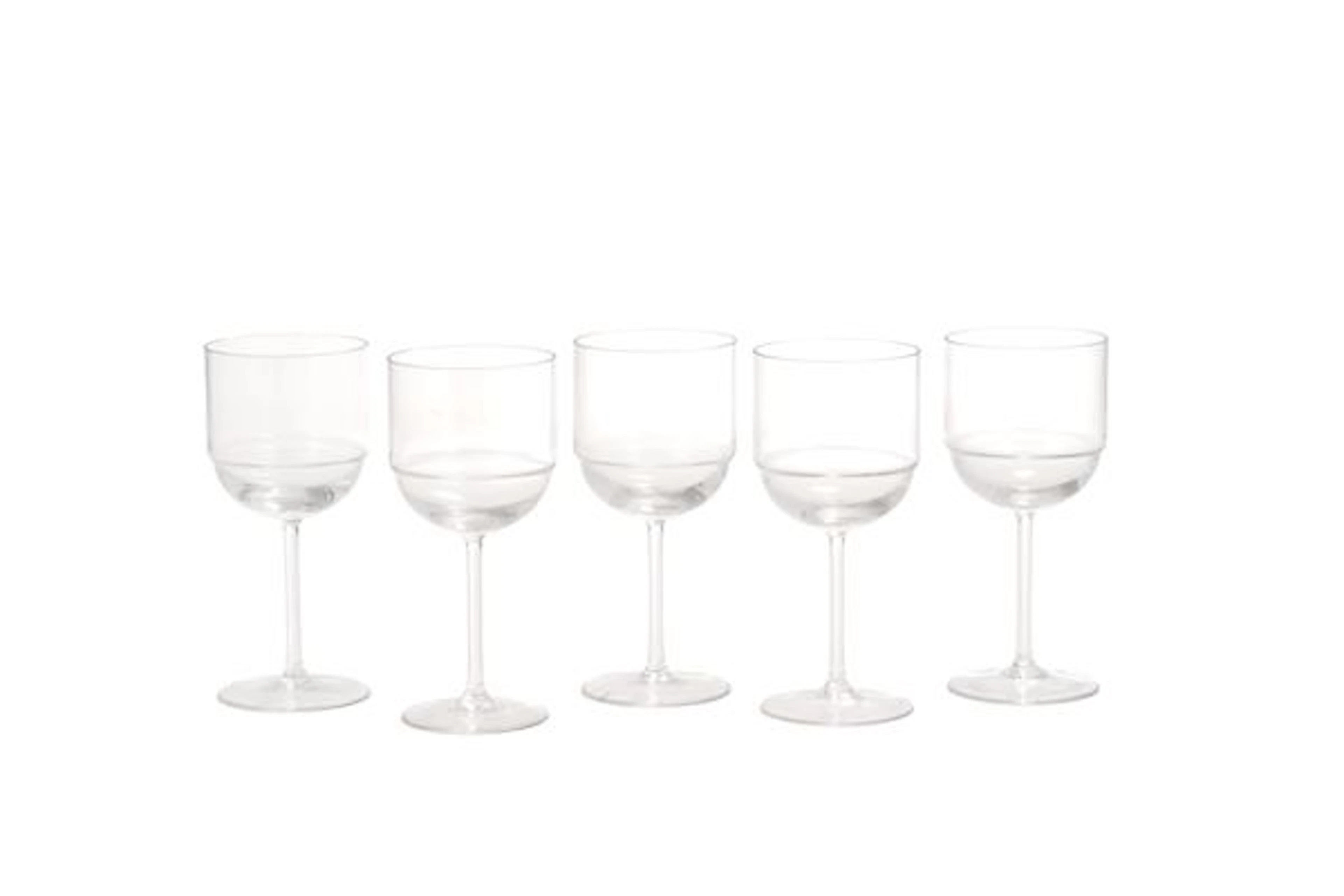Sei bicchieri da acqua e vino