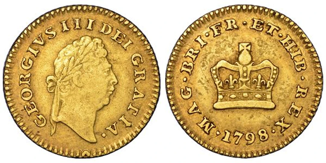 REGNO UNITO. GEORGE III, 1760-1820. 1/3 guinea 1798.